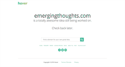 Desktop Screenshot of blog.emergingthoughts.com