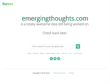 Tablet Screenshot of blog.emergingthoughts.com